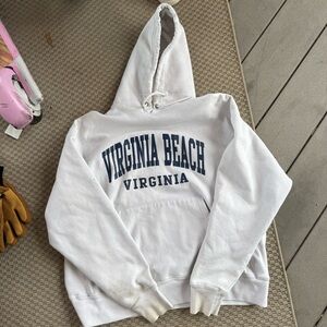 Vintage 90s champion reverse weave virginia beach grey hoodie Cool graphic